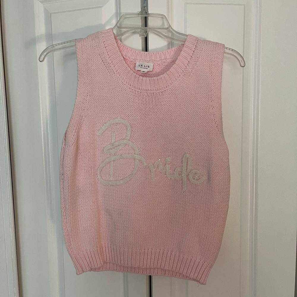 Pink “Bride” sweater
